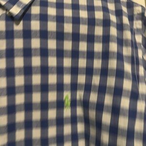 Blue and White Checkered Men's Shirt